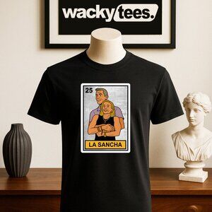 La Sancha Loteria Caught on Kiss Cam Funny Mexican Bingo Card Graphic Tee Shirt